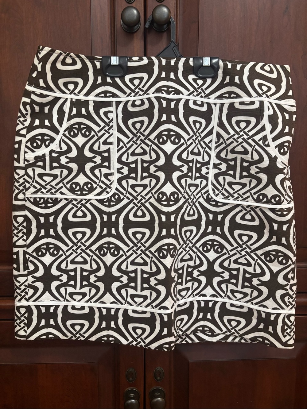 Ann Taylor Brown & White Skirt 12